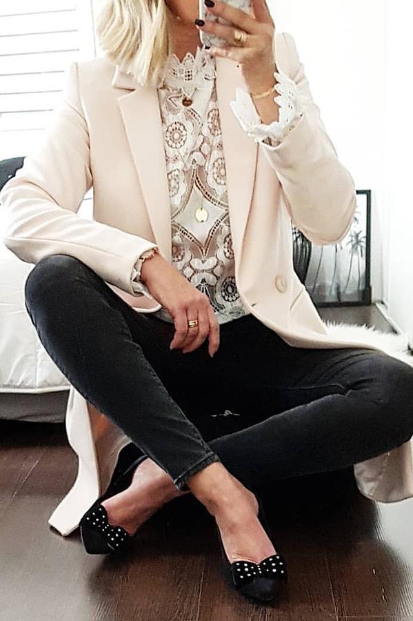 Ciao Lovely Long Sleeve Lace Top