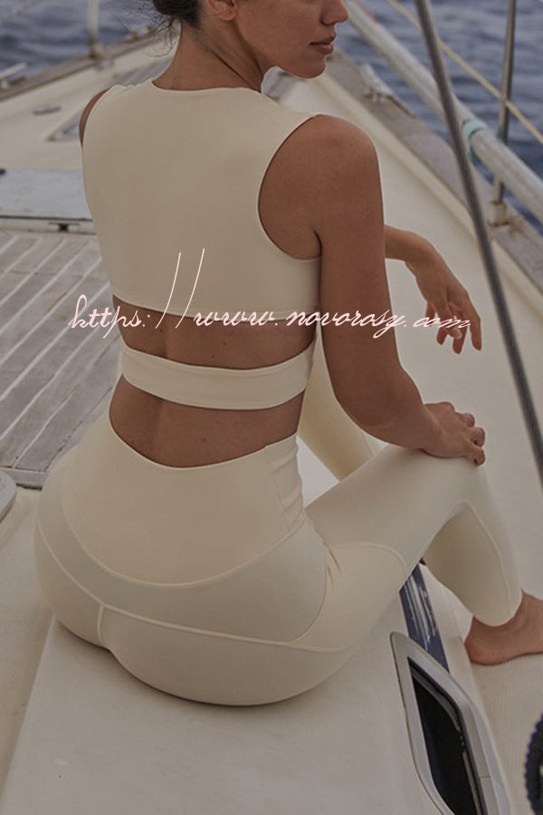 Elegant Corset Sports Cutout Bra Yoga Top