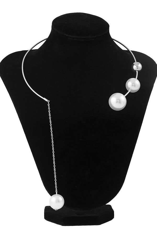 Simple Geometric Personality Round Bead Clavicle Chain