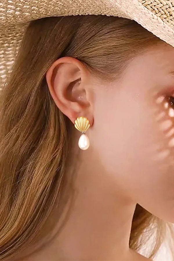Pearly Shell Earrings