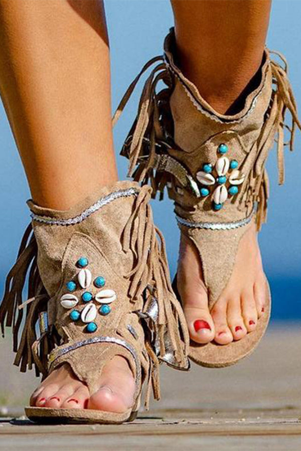 Retro Casual Tassel Roman Beach Women's Shoes