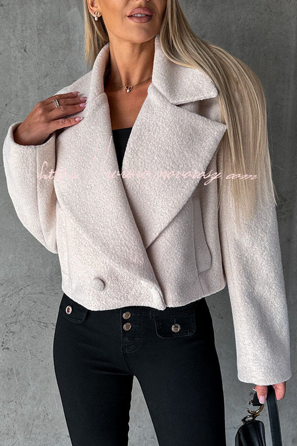 Just in Case Pocket Lapel Buttoned Long Sleeve Coat