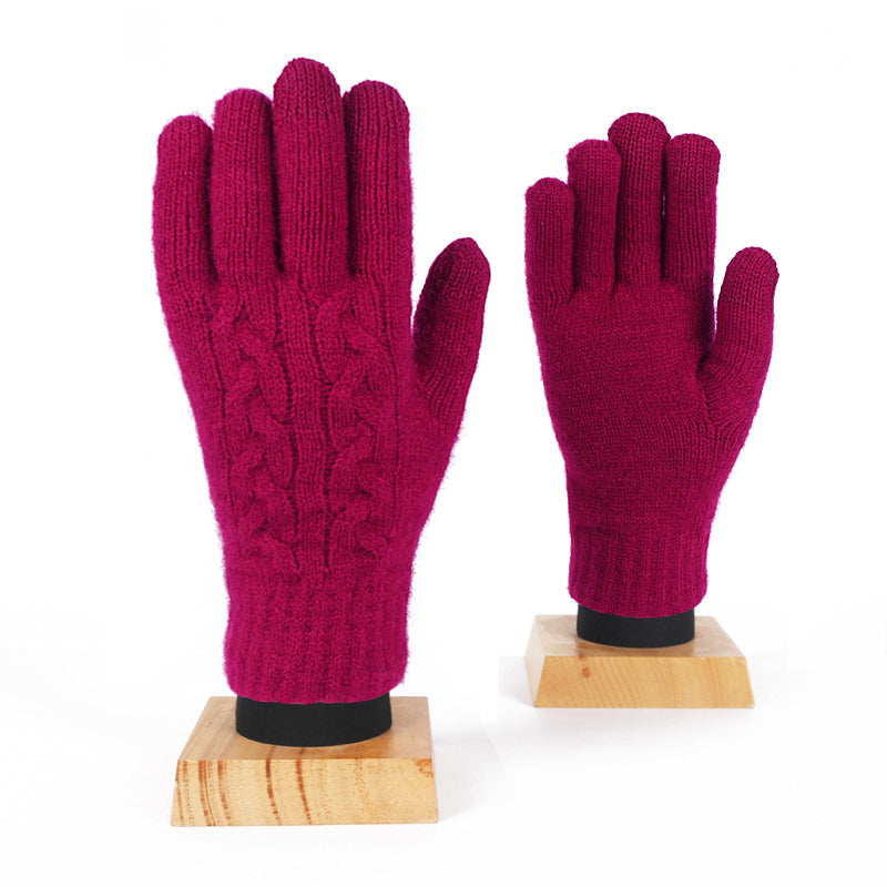 Warm Fleece Touch Screen Knitted Gloves