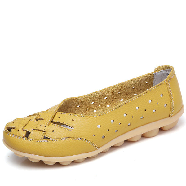 Tendon Sole Hollow Loafers