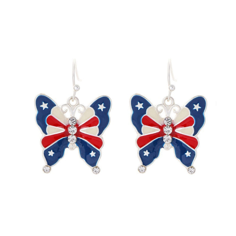 American Flag Soft Metal Earrings