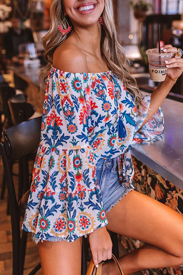 Adorable Floral Print and Breezy Material Top