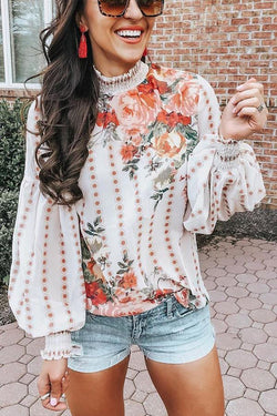 All I Ever Wanted Floral Ruffle Trim Top
