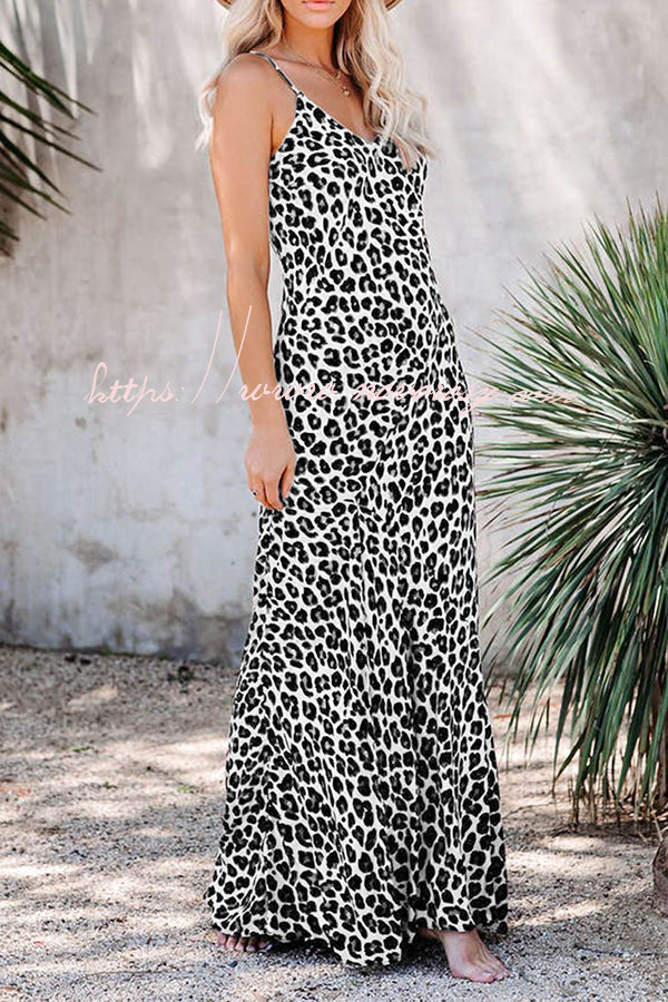 Smokin Hot Leopard Cami Maxi Dress