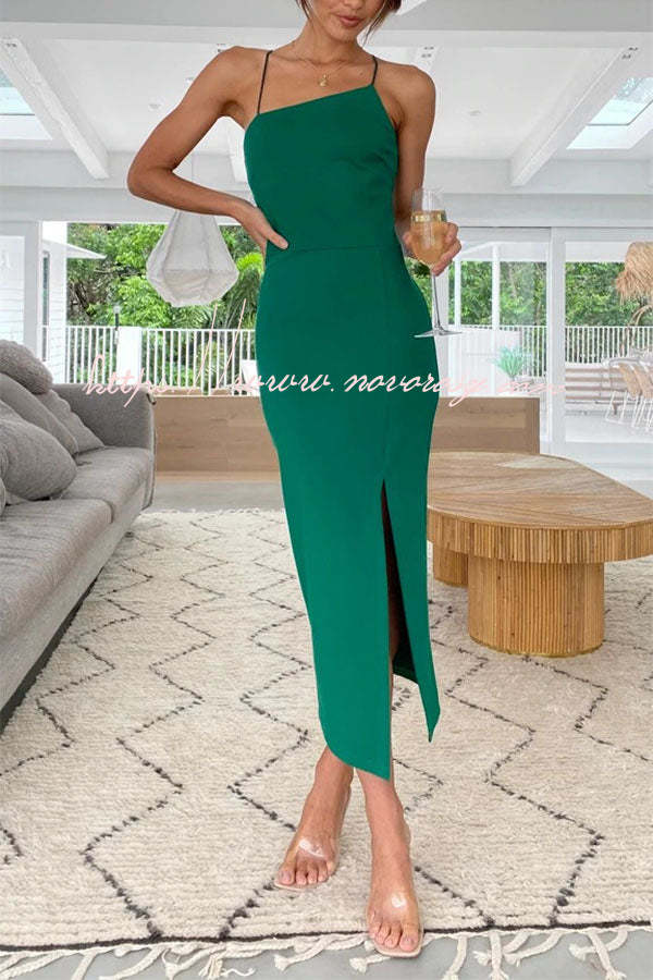 Slim Fit Solid Color Sexy Dress Slip Dress