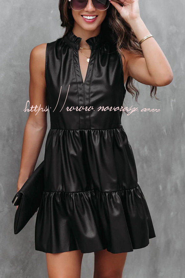 Not Your Sweetie Faux Leather Mini Dress