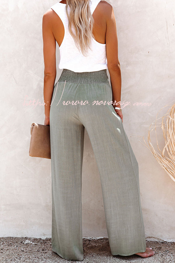 High Rise Linen Trousers  Oatmeal – Brooke & Luci