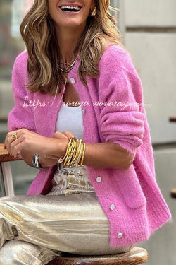 Forever Your Girl Knit Button Casual Cardigan