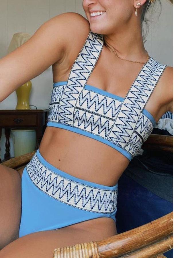 Ethnic Embroidery Stitching Bikini