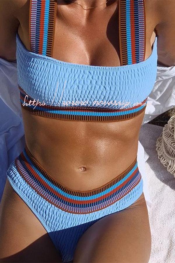 Special fabric strap split bikini