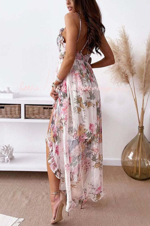 Pier and Dear Floral High Low Midi Dress