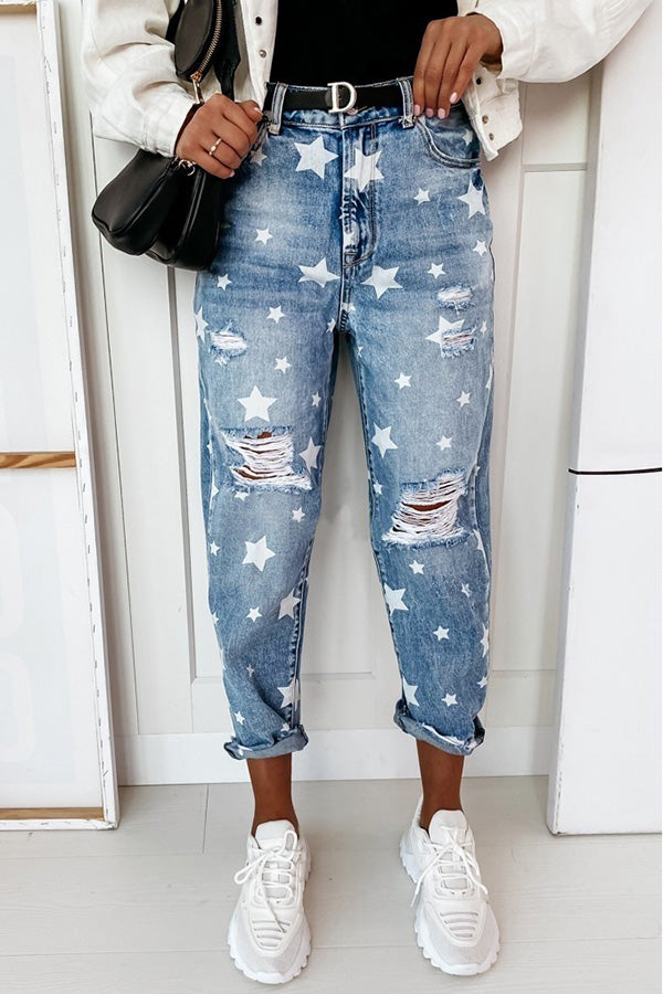 A Star Is Born Distressed Relaxed Jean