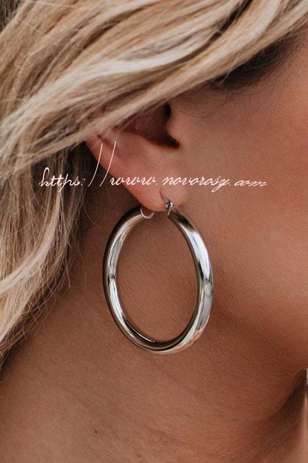 Personalized Thick Round Earrings
