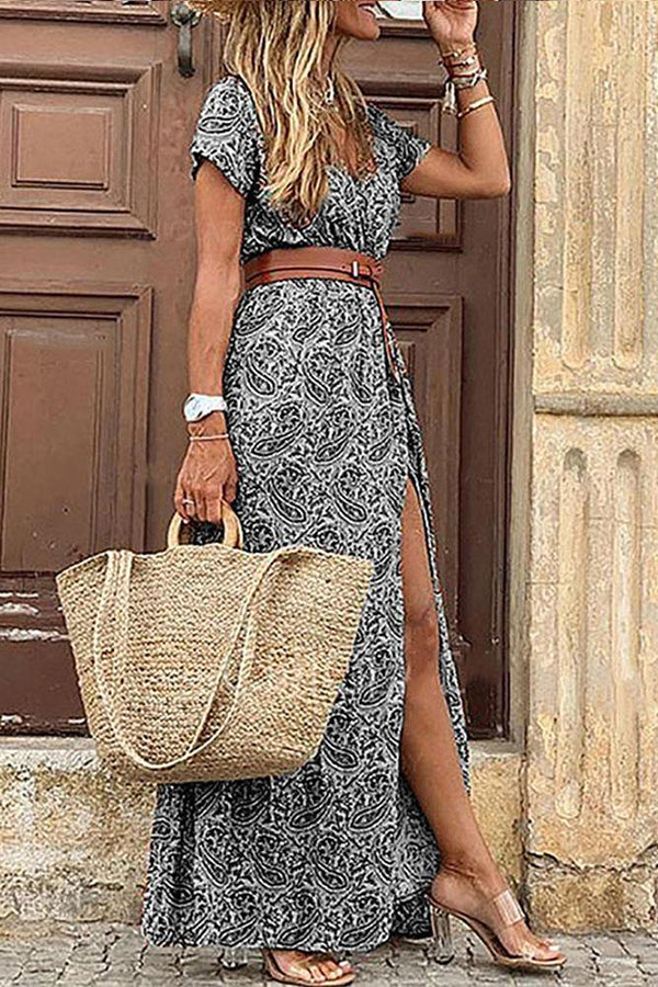 Forgotten Story Paisley Maxi Dress£¨belt Included£©