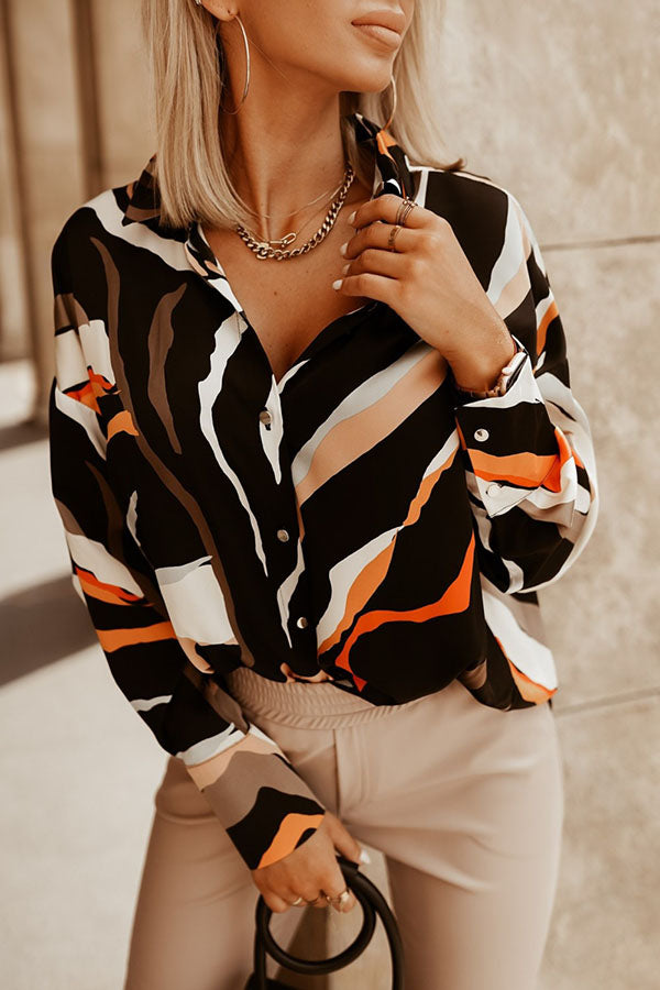 Perfect Timing Printed Relaxed Blouse