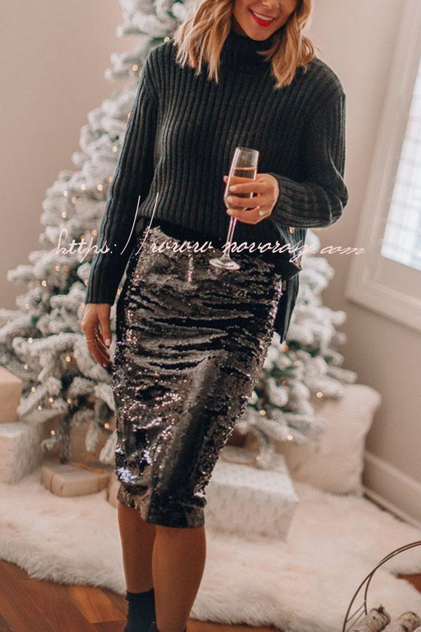 Bright Intentions Sequin Pencil Skirt