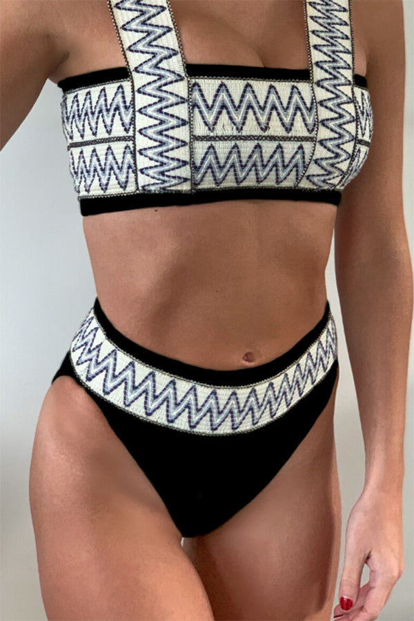 Ethnic Embroidery Stitching Bikini