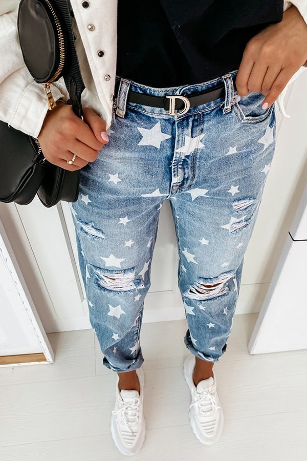 A Star Is Born Distressed Relaxed Jean