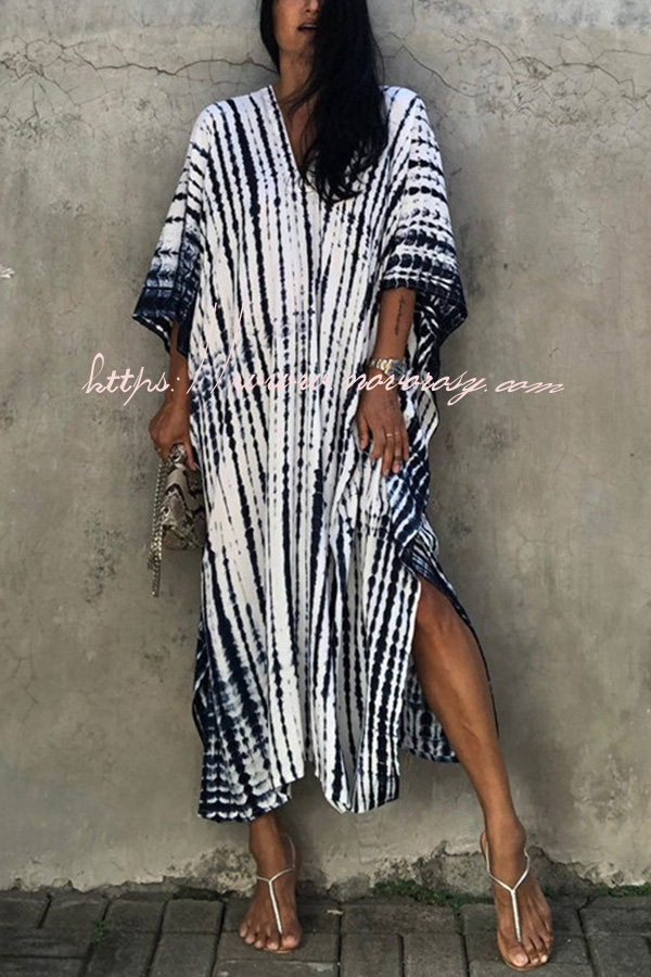 Live Freely Tie Dye Boho Loose Cover-up Dress